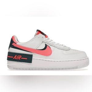 WOMENS SIZE 9 PINK AND BLUE LOW SHADOW AIRFORCES ONES